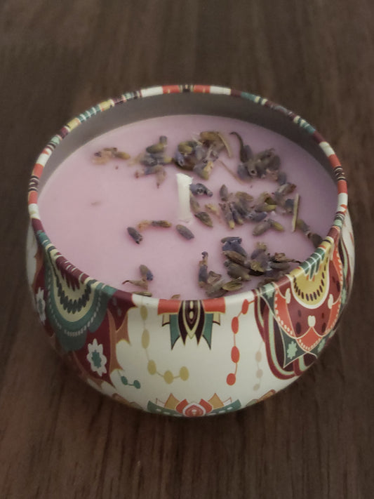 Lavender Bliss: Soy Wax Tin Candle